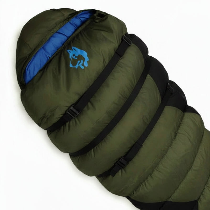 Saco de Dormir Térmico Leve para Camping e Trilha — Múmia de Fibra Oca, Compacto e Resistente 1