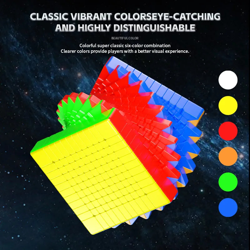 SENGSO 11x11x11 Cube Speed Cube Puzzle - Cubo profissional de alta ordem, design suave anti-pop para brinquedo educacional de competição 2