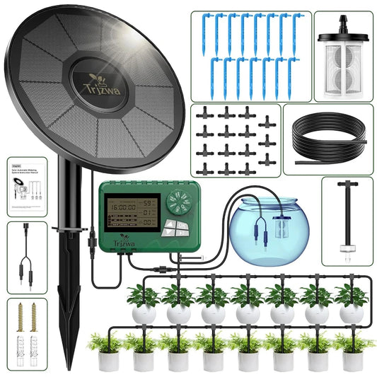 Sistema De Irrigação Solar DIY, Rega Do Jardim, Sistema De Gotejamento De Estufa, Mangueira De 15 m 1