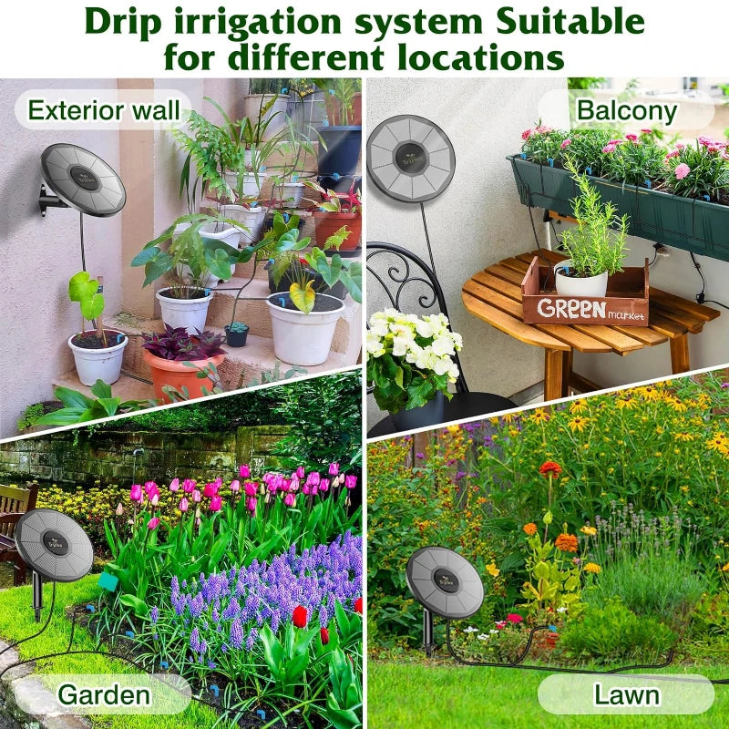 Sistema De Irrigação Solar DIY, Rega Do Jardim, Sistema De Gotejamento De Estufa, Mangueira De 15 m 5