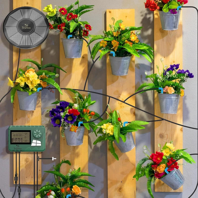 Sistema De Irrigação Solar DIY, Rega Do Jardim, Sistema De Gotejamento De Estufa, Mangueira De 15 m 6