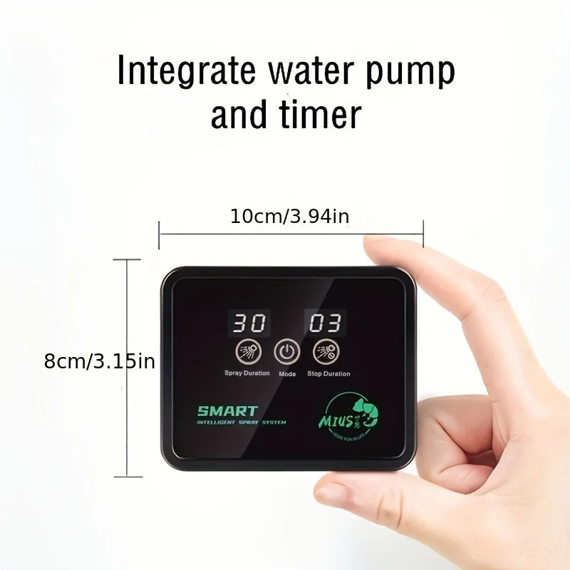 Sistema de pulverização inteligente névoa floresta tropical tanque tempo sistema spray conjunto réptil fogger terrários umidificador temporizador eletrônico 2