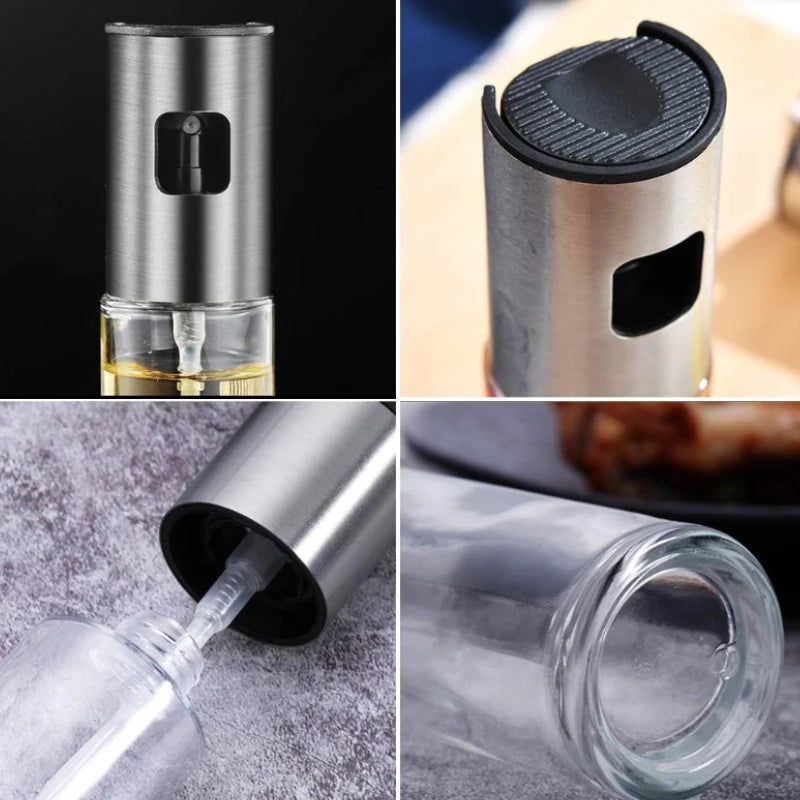Spray Multiuso Pulverizador de óleo, Pulverizador de azeite ,Pulverizador de óleo de vidro para cozinhar 6