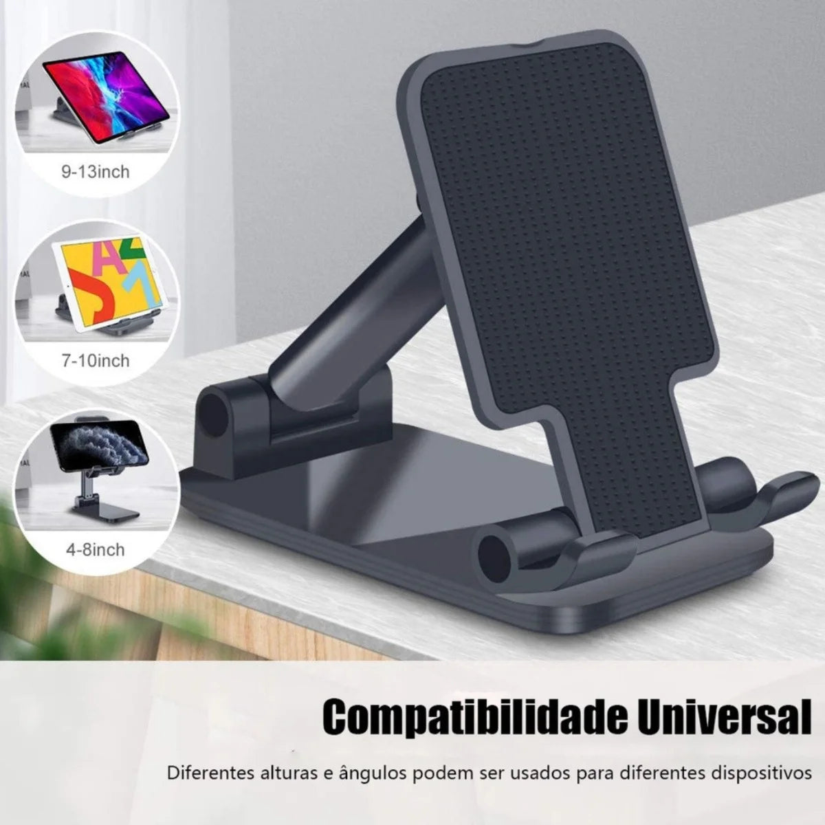 Suporte Celular Mesa Dobrável Ajustável Portátil Porta Tablet Universal 4