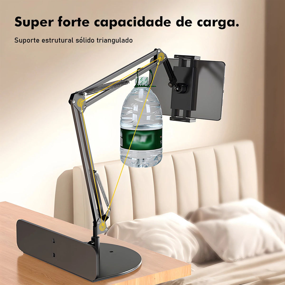 Suporte de Braço Metálico Articulado para Cabeceira — Ajuste 360° 3