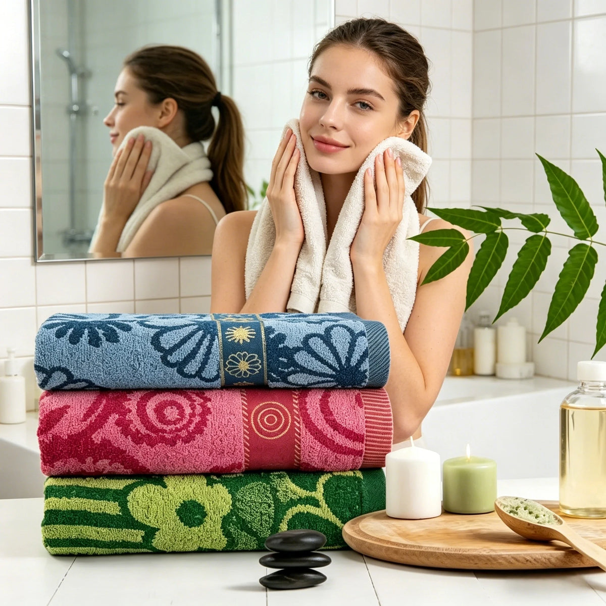 Toalha de Banho Macia e Absorvente — Secagem Rápida 6
